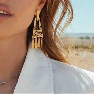 KENDRA SCOTT Kase Gold Fringe Earrings